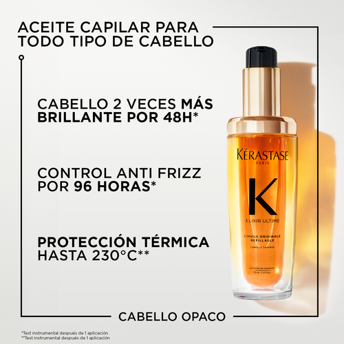 Aceite capilar recargable elixir