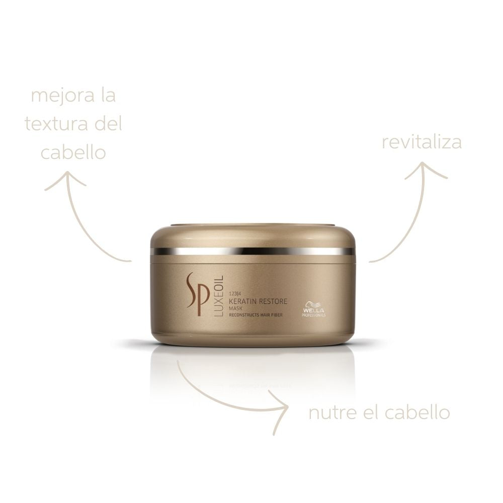 Mascarilla Reconstructora con Queratina para Cabello Seco y Dañado