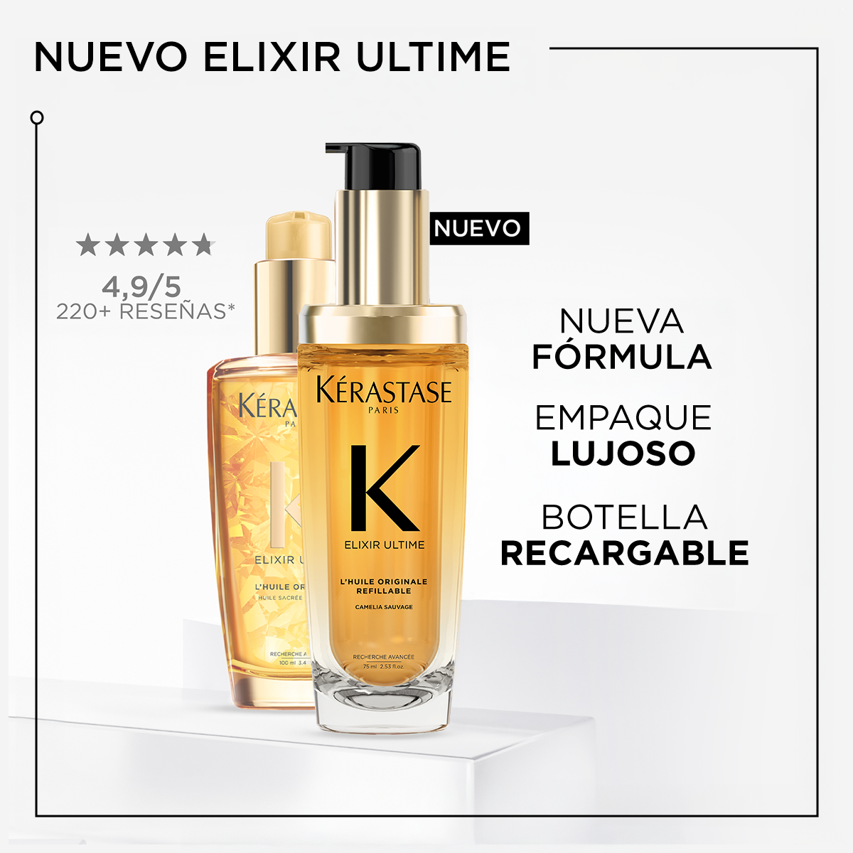 Aceite capilar recargable elixir