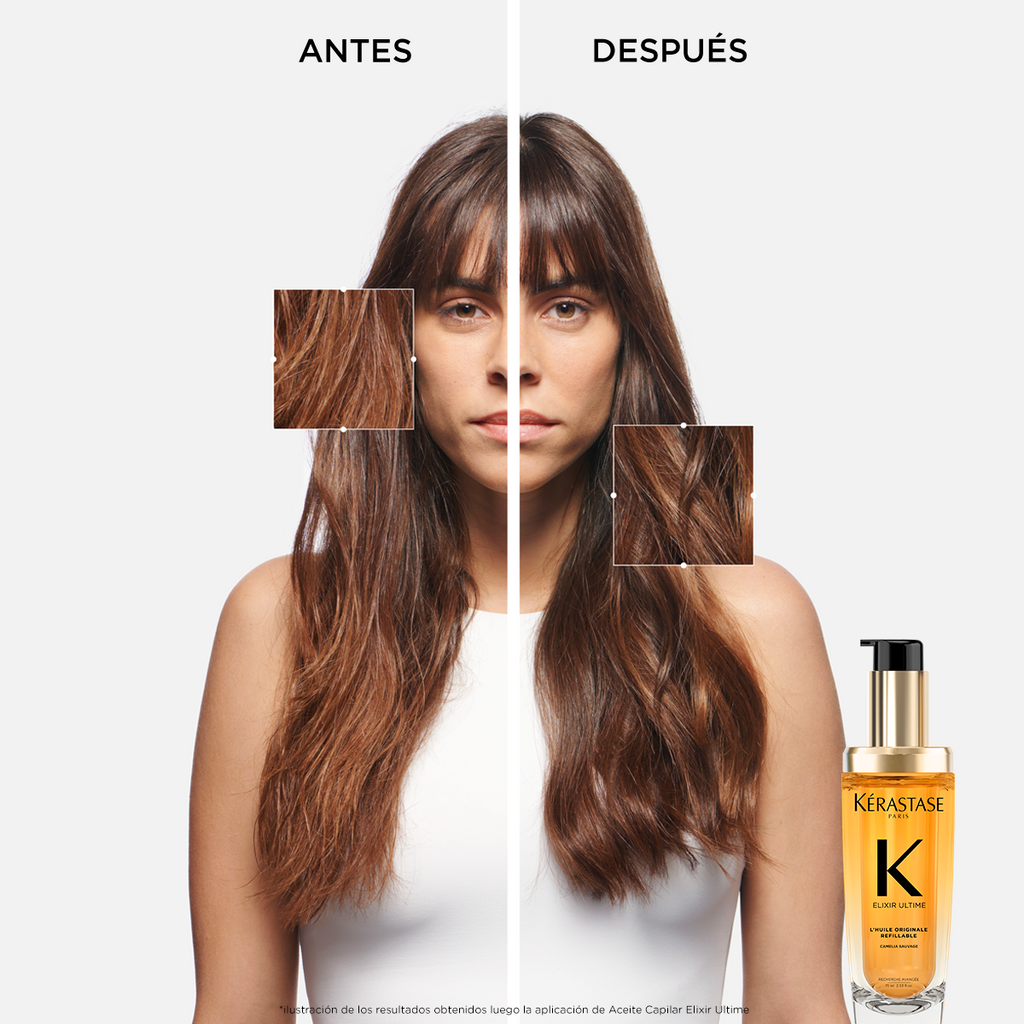 Aceite capilar recargable elixir