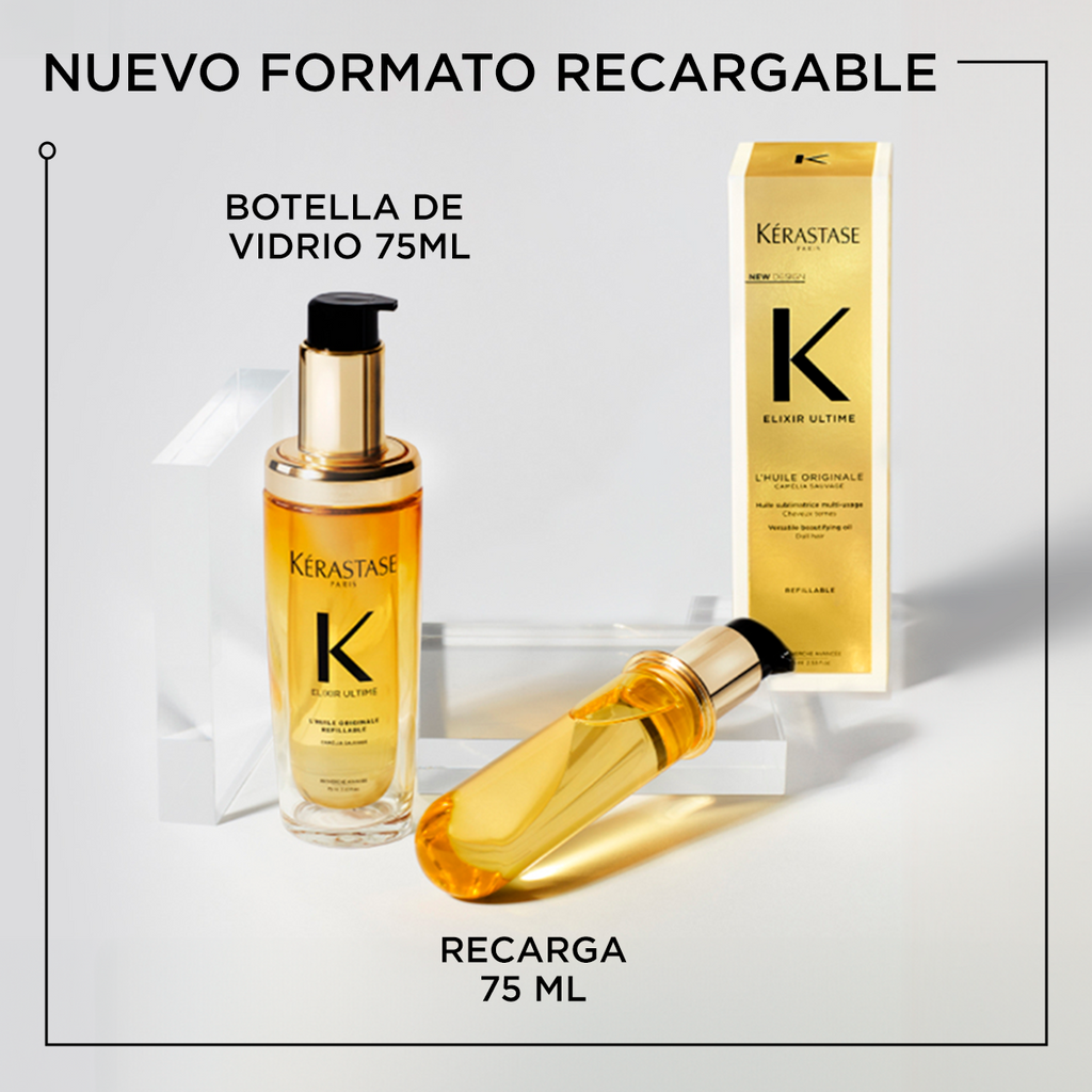 Aceite capilar recargable elixir