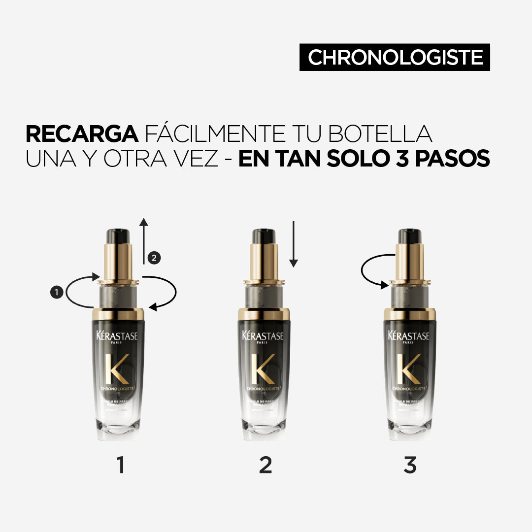 Aceite capilar recargable perfumado