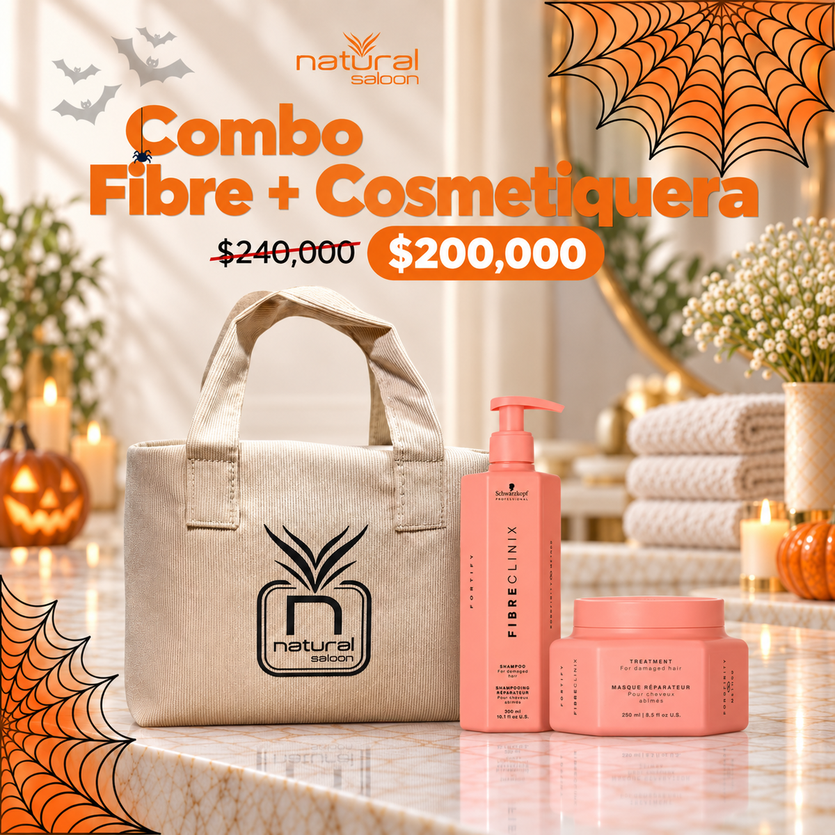 Combo Fibre + Cosmetiquera