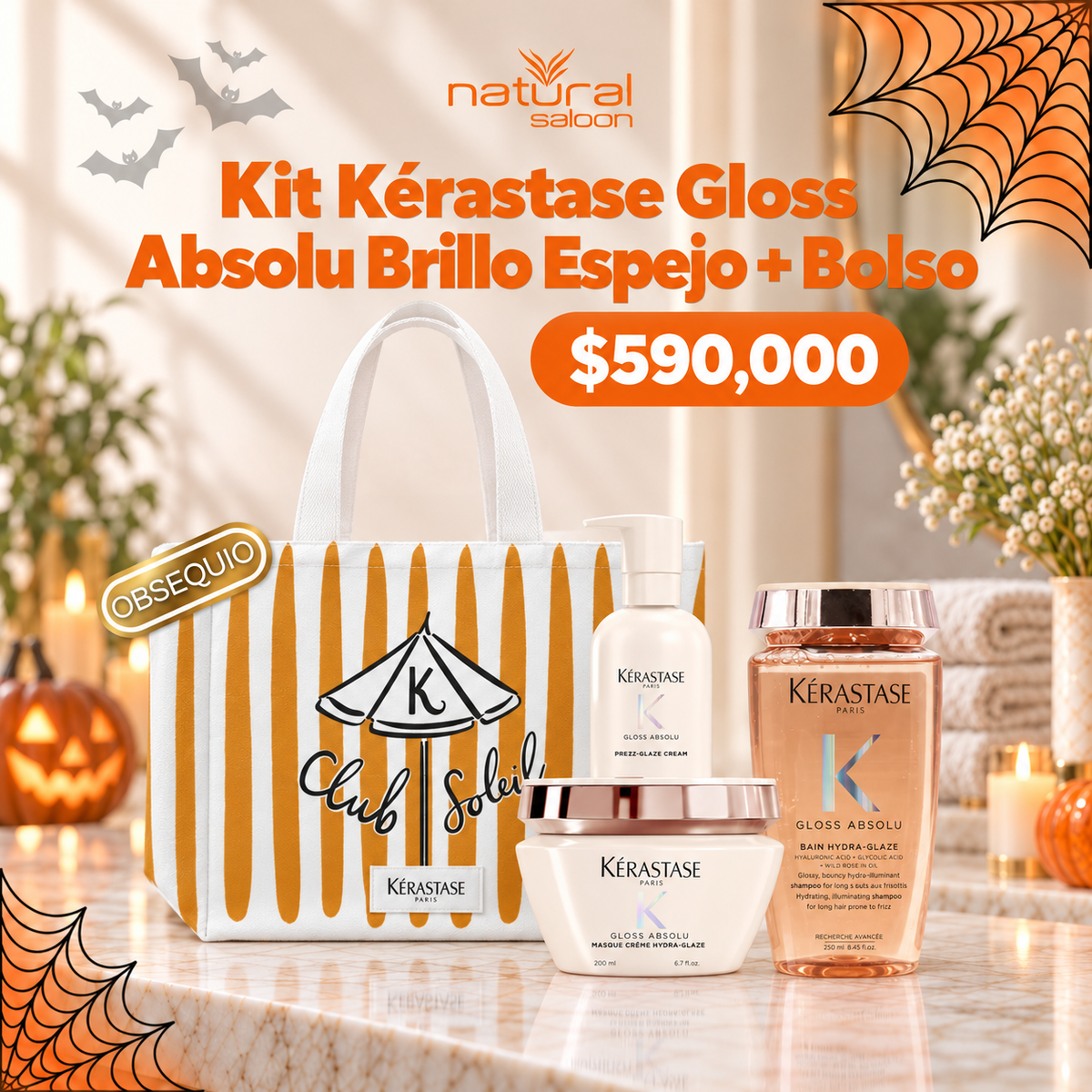 Kit Kérastase Gloss Absolu Brillo Espejo + Bolso de Regalo