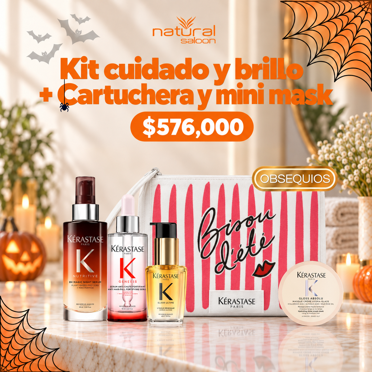 Kit cuidado y brillo + Cartuchera y mini mask