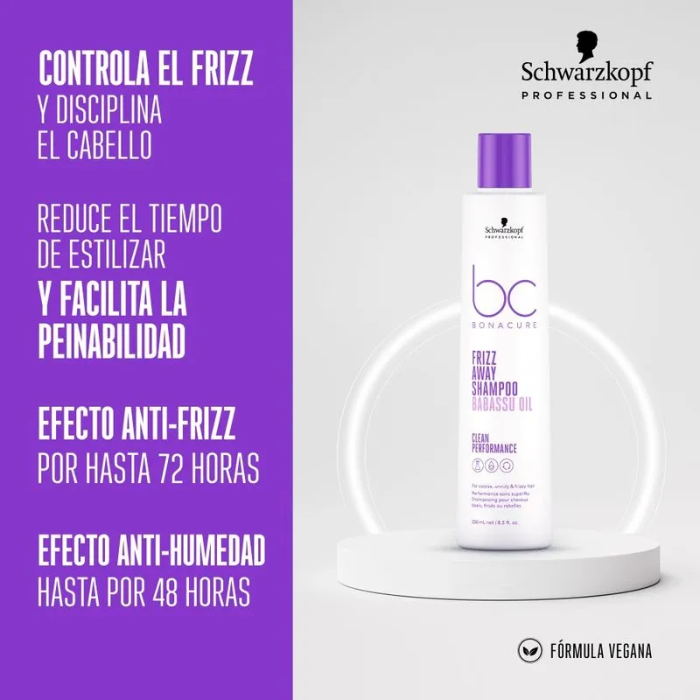Shampoo con Aceite de Babasú Professional BC Bonacure Frizz Away