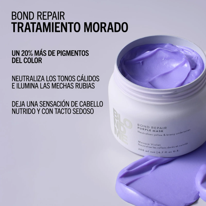 Blondme bond repair purple mask