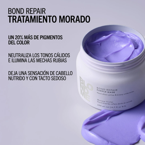Blondme bond repair purple mask